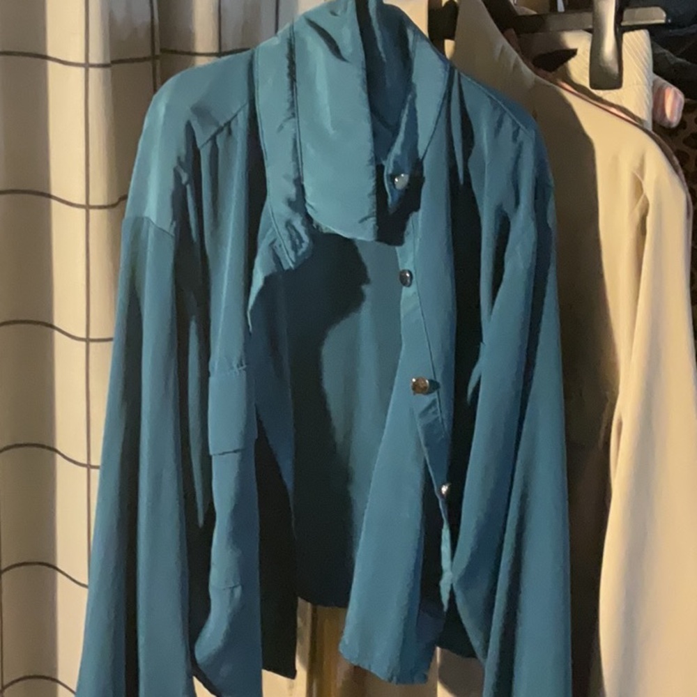 Teal Crop Shirt